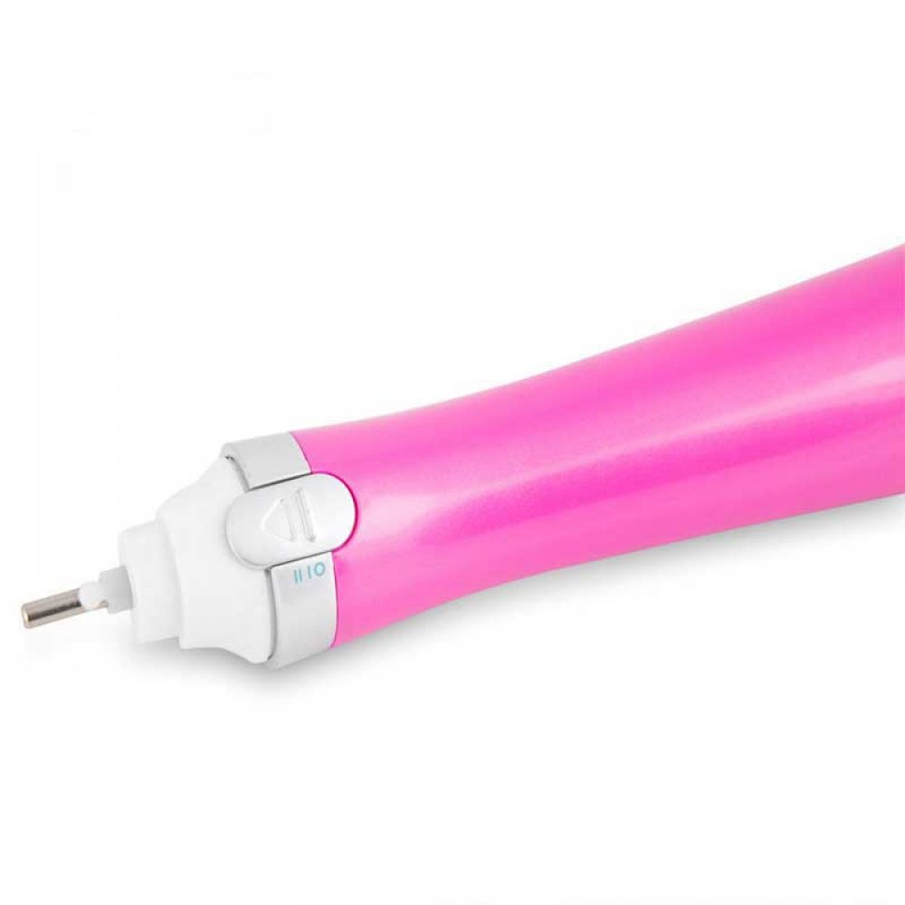 3 Interchangeable Heads Pink Scholl Velvet Nail Care System